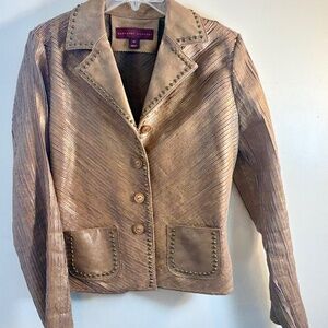 Margaret Godfrey Leather Blazer
